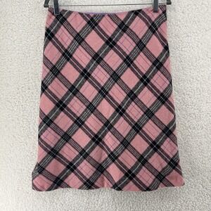 Vintage GAP Women's Skirt Size 8 Plaid 90s Y2K Preppy Wool Blend School Girl NWT